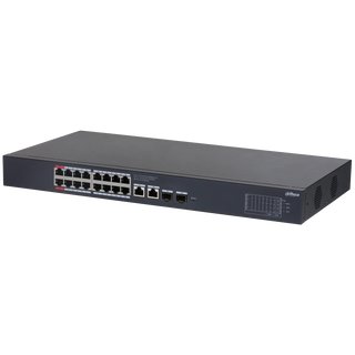 20-Port PoE Gigabit Switch managebar, 16x PoE Ausgnge, 2 SFP